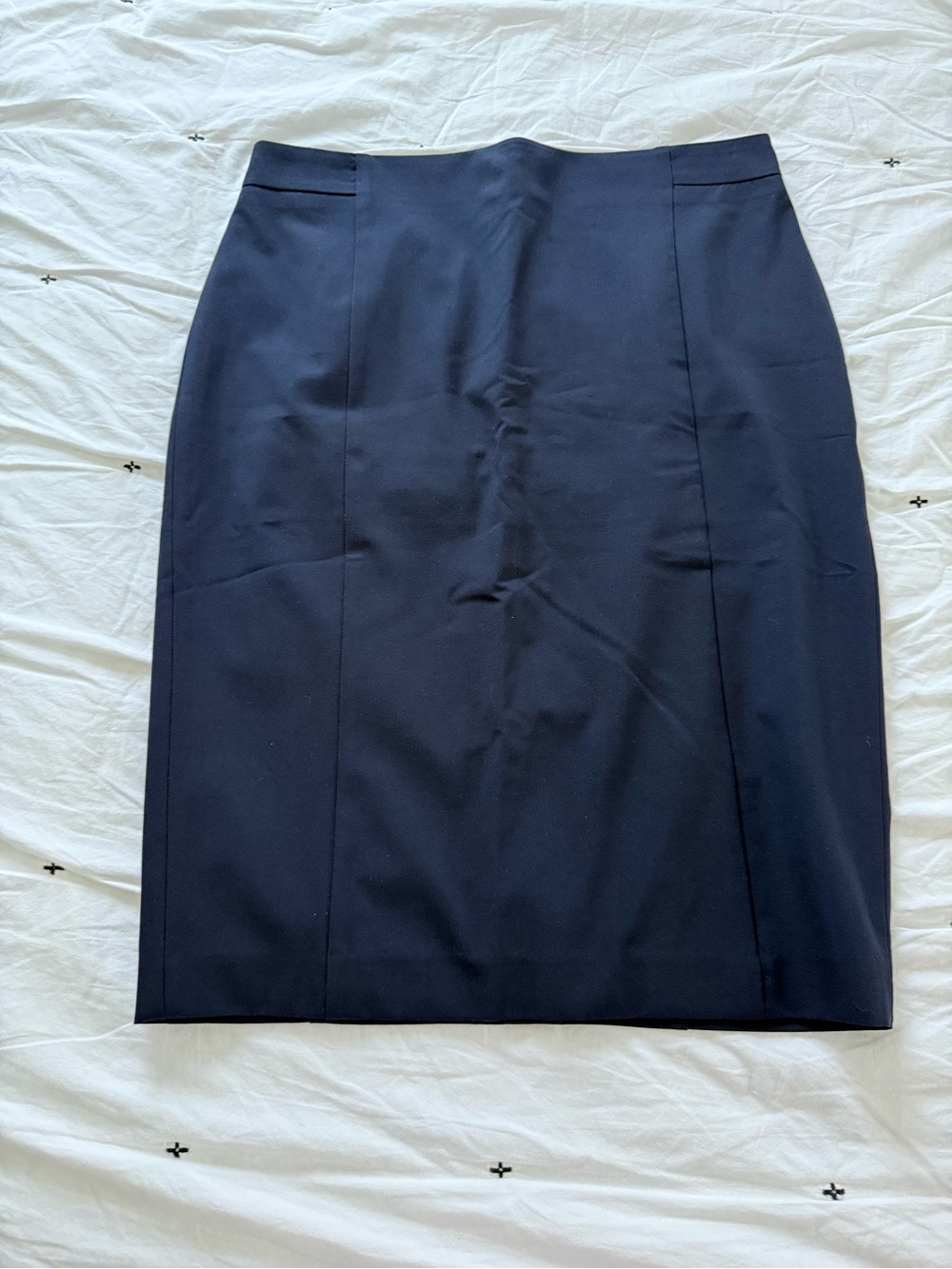 Ann Taylor Navy Pencil Skirt - Tailored Office Essential